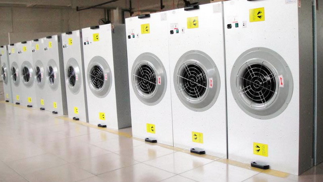 直流FFU風機過濾器機組具有調節FFU風速,實際電流LED顯示,故障報警,過載保護功能.